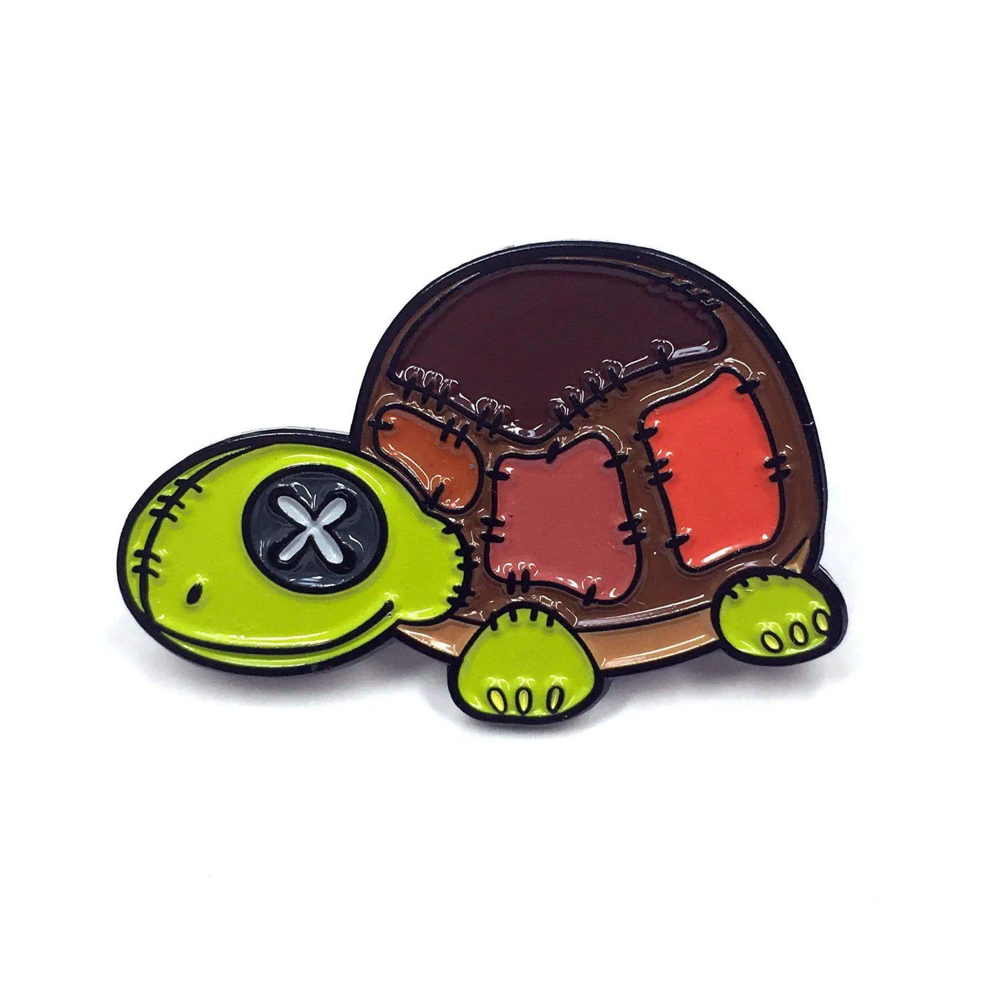 Plush Patchwork Turtle Pin